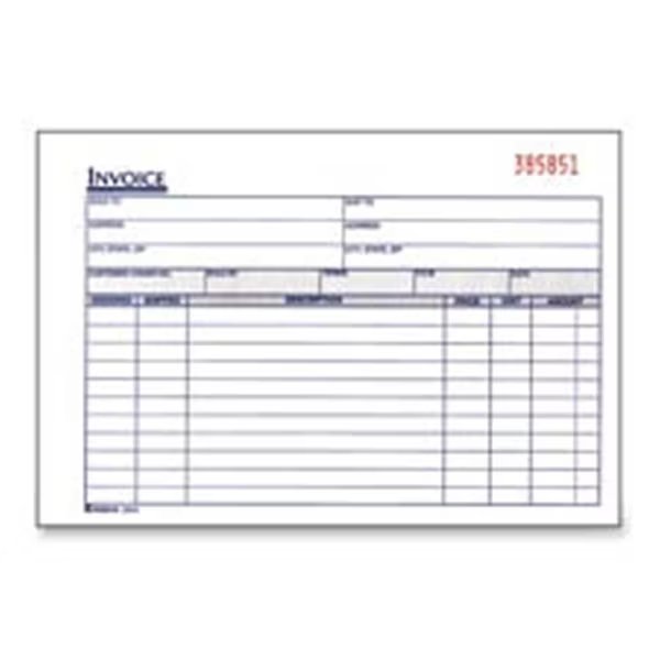 Invoice Book- 2-Part- Carbonless- 8-.44in.x5-.56in.- 50-BK, Adams Business Forms, Mfr#: AD466865